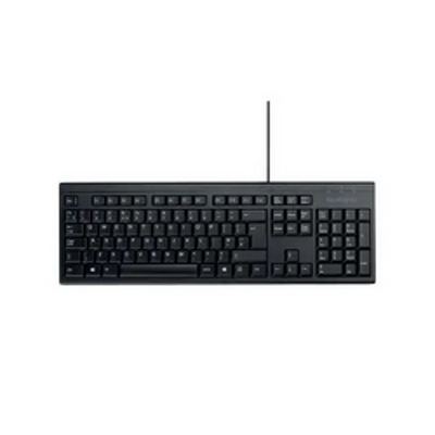 Tastatura EQ KB100, cu fir de 150 cm, plastic partial reciclat, negru