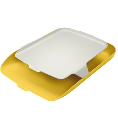 Tavita documente Cosy, PS, A4, cu organizator, galben chihlimbar