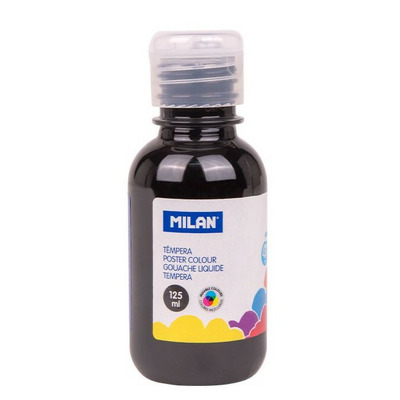 Tempera 125 ml Negru MILAN 03480