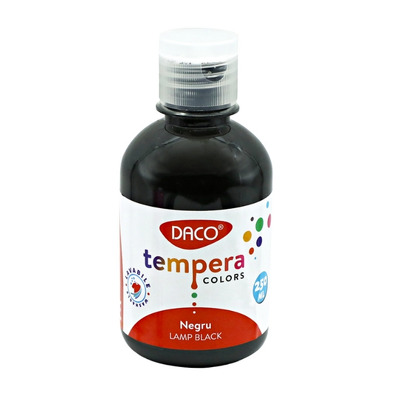 Tempera 250 ml DACO Negru TE250N