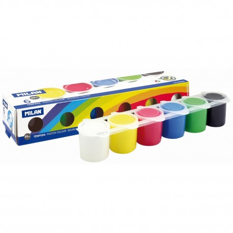 Tempera 6 culori 25 ml/culoare Milan
