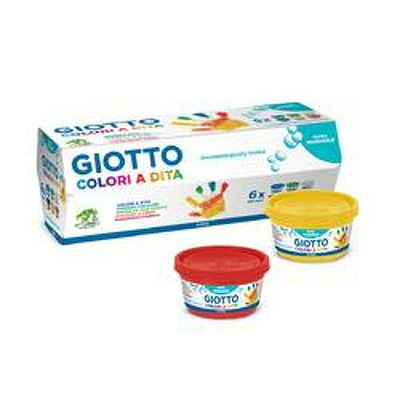 Tempera lavabila, pentru pictura cu mana, 6 culori x 100ml/set GIOTTO Dita Finger Paint