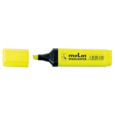 Textmarker varf lat, Molin - galben