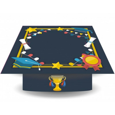 Toca pentru festivitatea de absolvire - cartonata si colorata