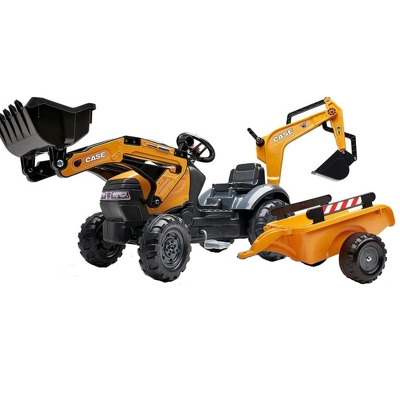 Tractor cu pedale pentru copii 967N cu incarcator, excavator si siding