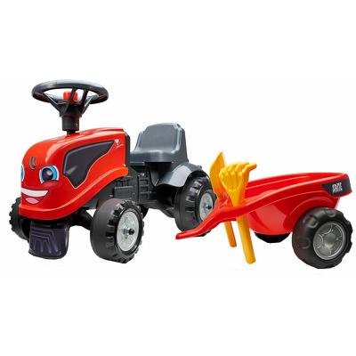 Tractor fara pedale cu remorca Same rosu