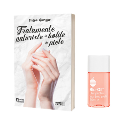 Pachet - Self Care. Tratamente naturiste in bolile de piele si Ulei pentru ingrijirea pielii, 60 ml, BioOil