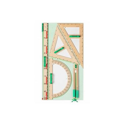 Trusa de instrumente geometrice pentru tabla RE-Wood