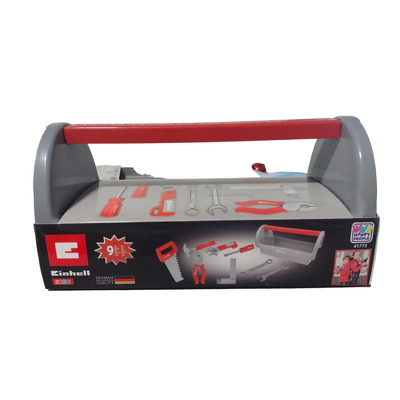Trusa scule pentru copii, 9 piese, ciocan, surubelnita, patent, chei, ferastrau, multicolor, Einhell kids