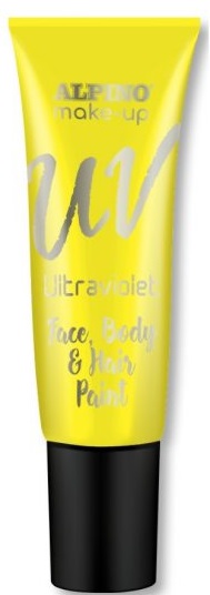 Tub machiaj UV, 10ml, Alpino Make-Up UV - galben ultraviolet