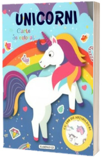 Unicorni - carte de colorat. Cu 100 de abtibilduri