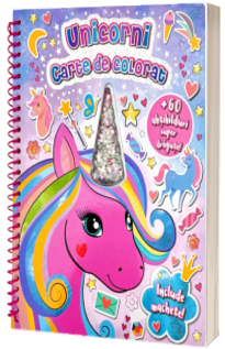 Unicorni. Carte de colorat cu machete