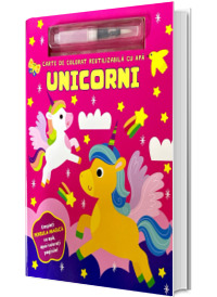 Unicorni. Carte de colorat reutilizabila cu apa