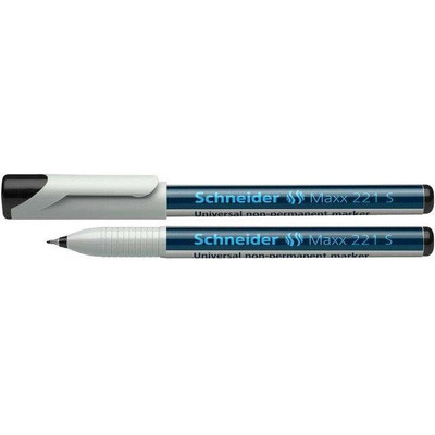 Universal non-permanent marker Schneider Maxx 221 S, varf 0.4mm - negru