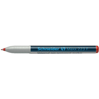 Universal non-permanent marker Schneider Maxx 223 F, varf 0.7mm - rosu