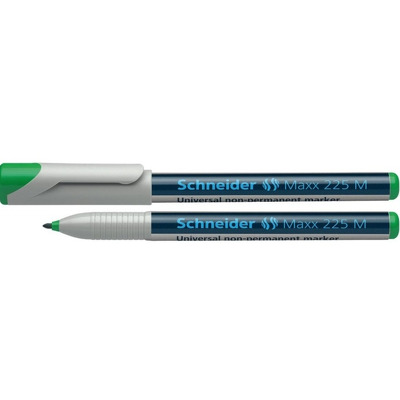 Universal non-permanent marker Schneider Maxx 225 M, varf 1mm - verde