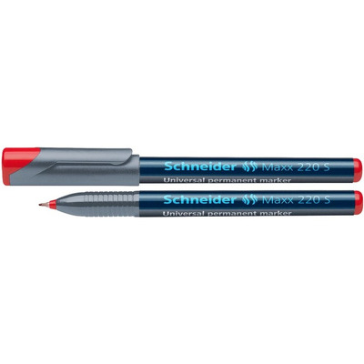 Universal permanent marker Schneider Maxx 220 S, varf 0.4mm - rosu