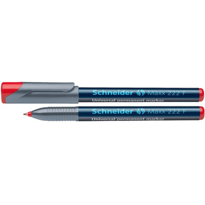 Universal permanent marker Schneider Maxx 222 F, varf 0.7mm - rosu