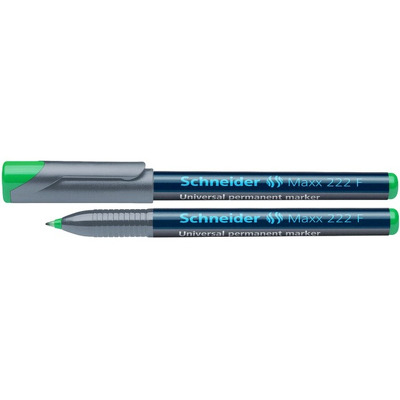 Universal permanent marker Schneider Maxx 222 F, varf 0.7mm - verde