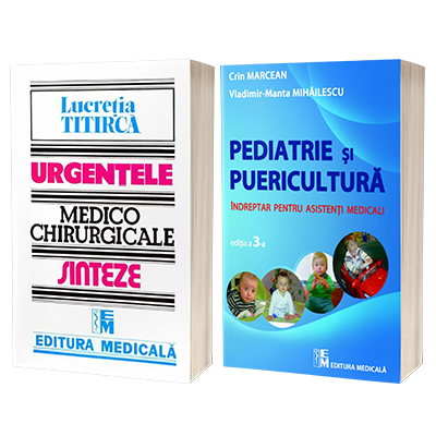 Set 2 carti, pentru asistentii medicali - Urgentele medico-chirurgicale si Puericultura si pediatrie