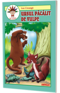 Ursul pacalit de vulpe, carte de colorat - Adaptare text Laura Ivona Dumitru
