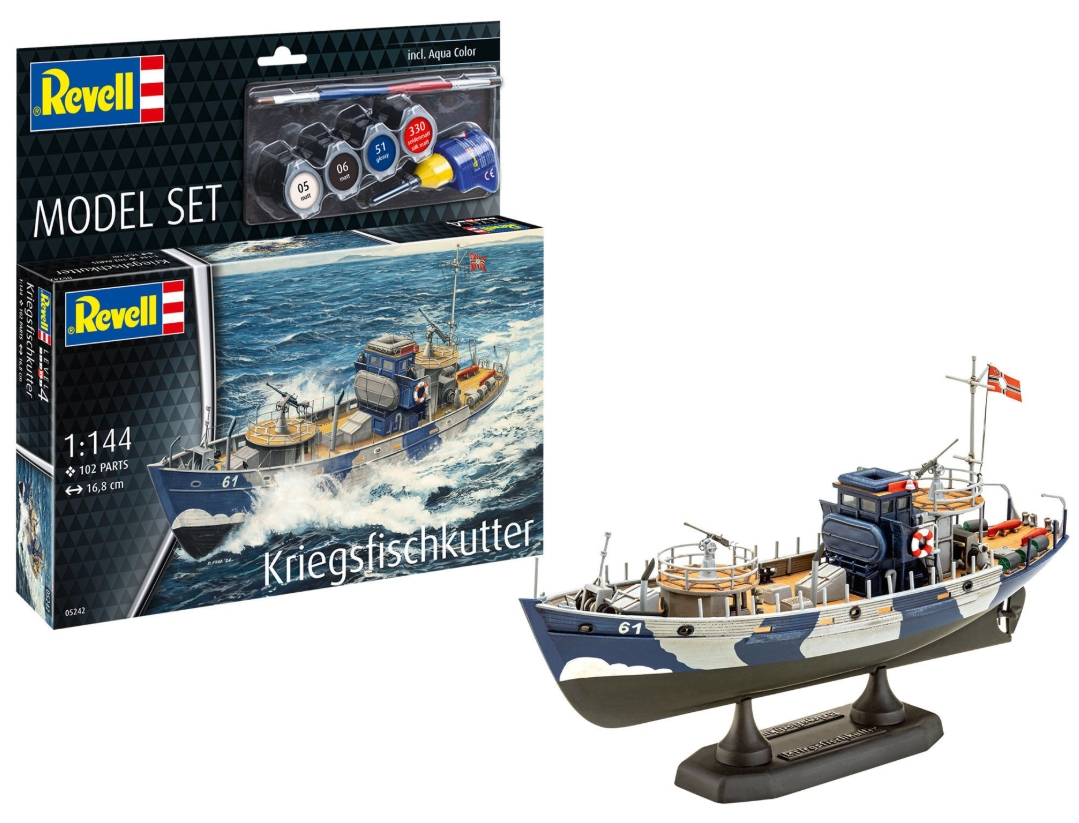Vapor Revell Model Set KFK Kriegsfischkutter 1:144 -  Kit complet de asamblare Revell 65242