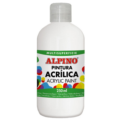 Vopsea acrilica, 250ml, Alpino - alb