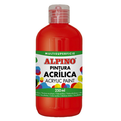Vopsea acrilica, 250ml, Alpino - rosu