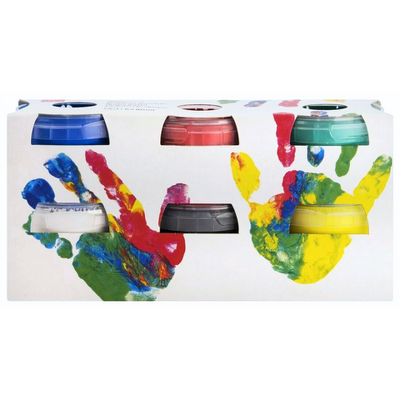 Vopsea pentru pictura cu degetele (6 culori)