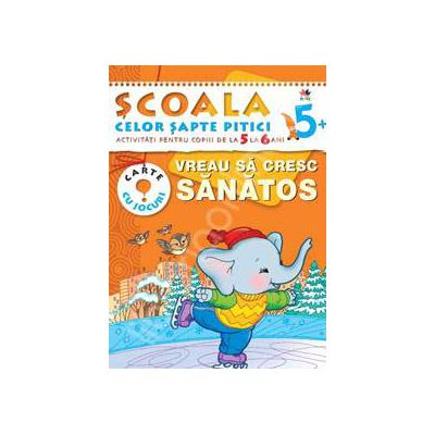 Vreau sa cresc sanatos. Activitati pentru copiii de la 5 la 6 ani - carte cu jocuri
